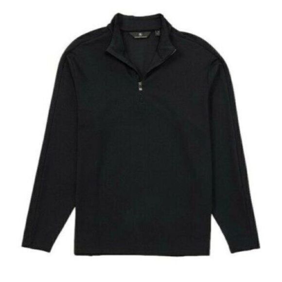 Hart Schaffner Marx Tech Long Sleeve Performance Textured Quarter Zip Pullover B - Picture 1 of 6